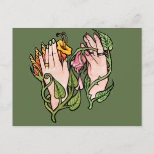 Carte Postale Magie de sorcière verte