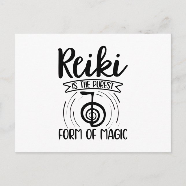 Carte Postale Magie Reiki | Reiki Master Meditation Idée cadeau (Devant)