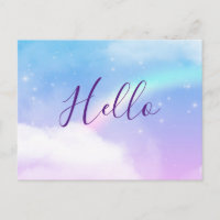 Magique Pastel Clouds et un arc-en-ciel Bonjour