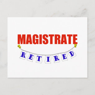 CARTE POSTALE MAGISTRAT RETRAITÉ