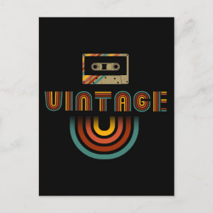 Carte Postale Magnétophone à cassette rétro vintage