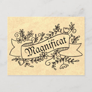 Carte Postale Magnificat Vierge Marie Hymne de louange