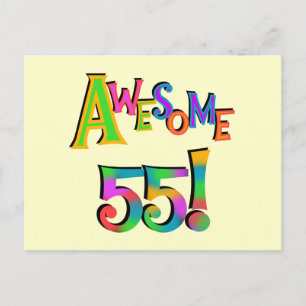Carte Postale Magnifique 55 T-shirts et cadeaux d'anniversaire