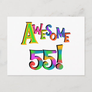 Carte Postale Magnifique 55 T-shirts et cadeaux d'anniversaire