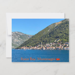 Carte Postale Magnifique baie de Kotor au Monténégro voyage