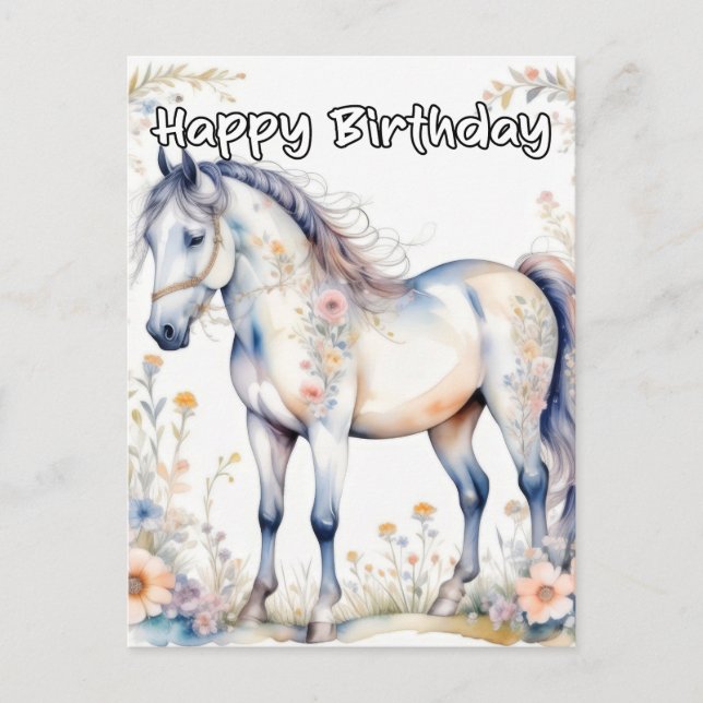 Carte Postale Magnifique cheval majestueux (Devant)