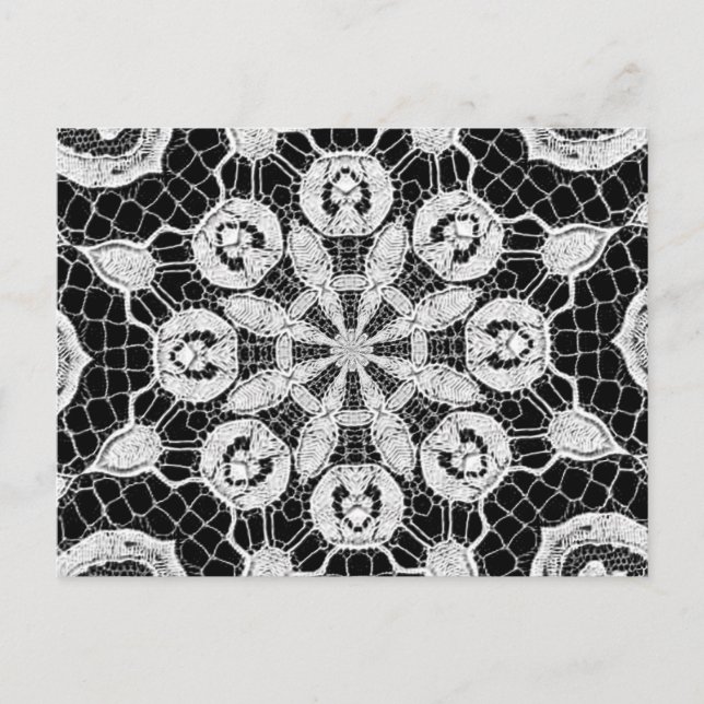 Carte Postale Magnifique dentelle Motif d'art Abstrait (Devant)