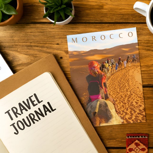 Carte Postale Magnifique Maroc Désert Sahara Camel Trip (Créateur téléchargé)