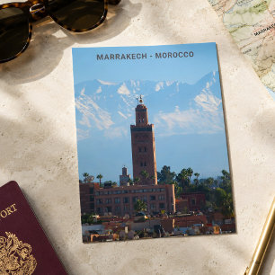Carte Postale Magnifique Maroc Rouge Marrakech Montagnes de l'At
