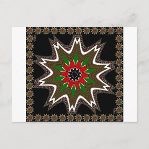 Carte Postale Magnifique Motif Culturel Kenya Géométrique