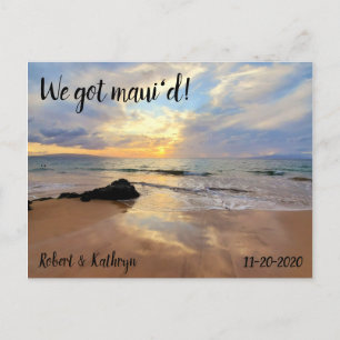 Carte Postale Magnifique plage de Maui Nous avons Maui'd
