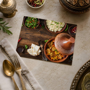Carte Postale Magnifique Tajine Marocaine Nourriture Maroc