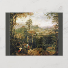 Carte Postale Magpie sur la potence par Pieter Bruegel