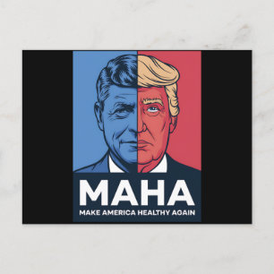 Carte Postale MAHA Rendre l'Amérique saine à nouveau Trump 2024