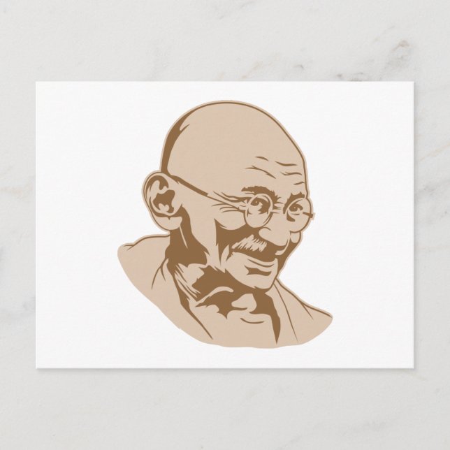 Carte postale Mahatma Gandhi Portrait (Devant)