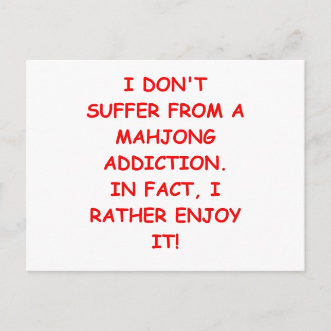 CARTE POSTALE MAHJONG (Devant)