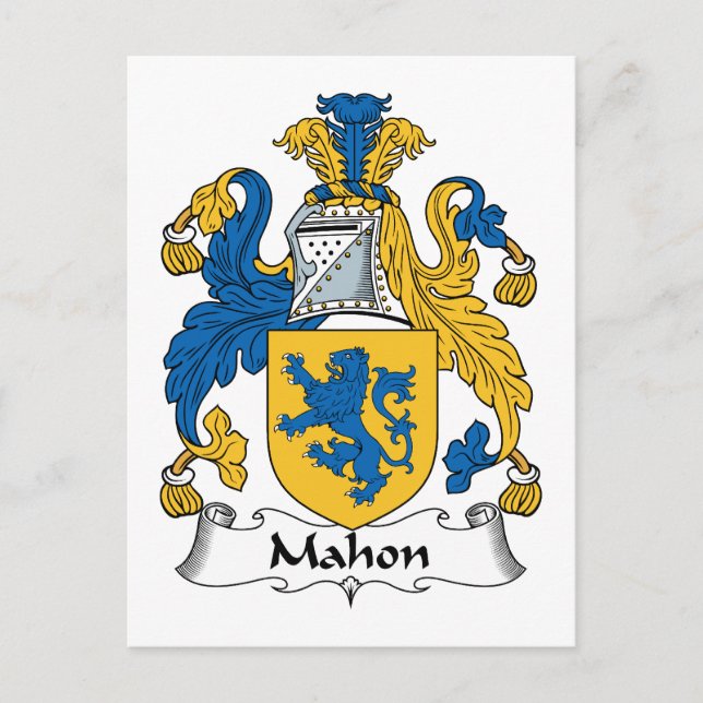Carte Postale Mahon Family Crest (Devant)