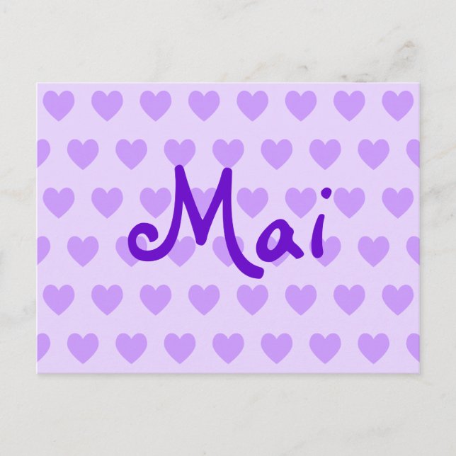 Carte Postale Mai en violet (Devant)