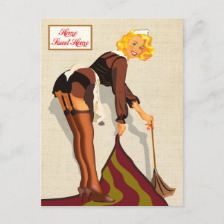 Carte Postale Maid sexy
