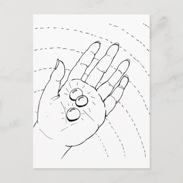 Carte postale - Main avec bijoux (Devant)