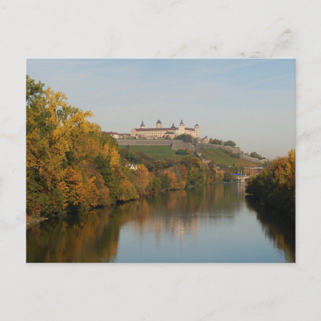 Carte Postale Main et Forteresse Marienberg, Würzburg (Devant)