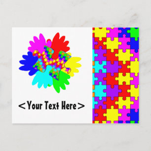Carte Postale Main Personnalisable Et Pièce De Puzzle Étonnant