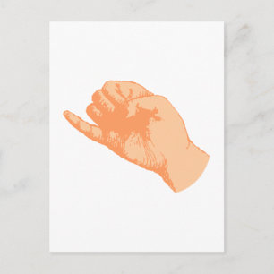 Carte Postale Main petit doigt petit doigt pinkie pinky