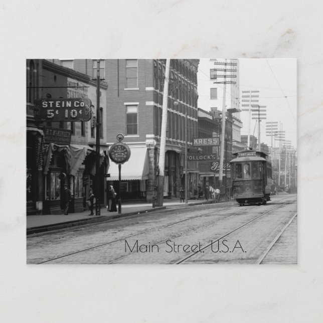 Carte Postale Main St, au nord de la 6ème, Little Rock (Devant)
