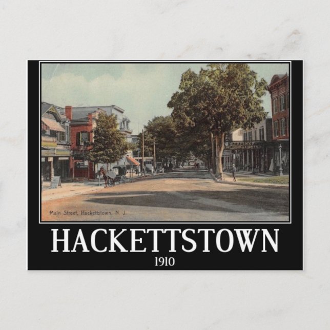 Carte Postale Main St. Hackettstown NJ Vintage (Devant)
