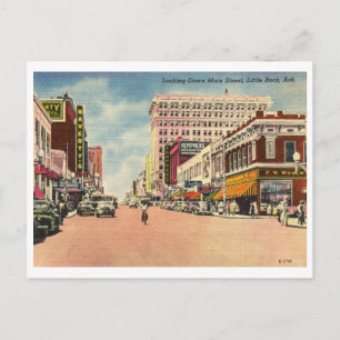 Carte Postale Main St, Little Rock, Arkansas Vintage