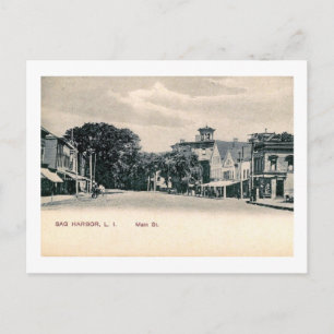 Carte Postale Main St, Sag Harbour, Long Island, NY Vintage