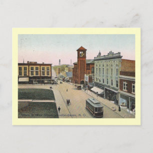 Carte Postale Main St, Salem, Caroline du Nord Vintage
