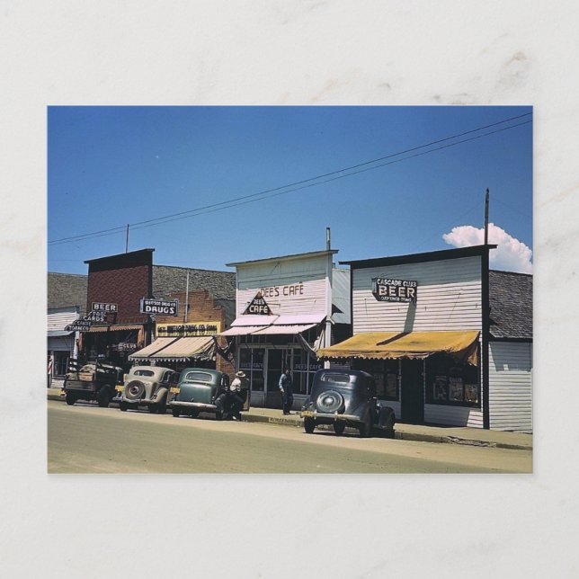 Carte Postale Main Street, Cascade, Idaho Vintage (Devant)