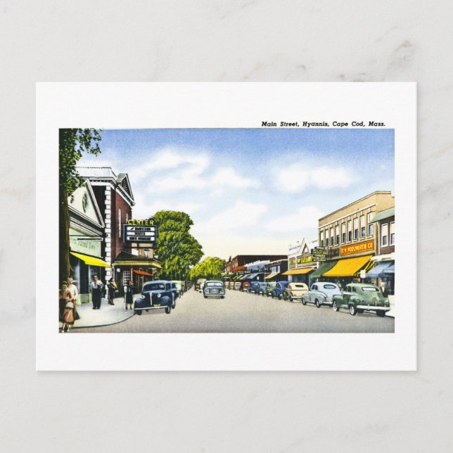 Carte Postale Main Street, Hyannis, Cape Cod, Massachusetts (Devant)