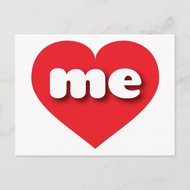 Carte Postale Maine coeur rouge - Je m'aime (Devant)