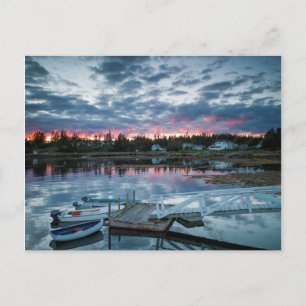 Carte Postale Maine, Newagen, port au coucher de soleil 2 2