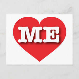 Carte Postale Maine Red Heart - Je m'aime