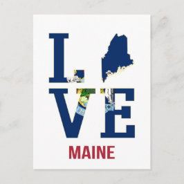 Carte Postale Maine US State Love
