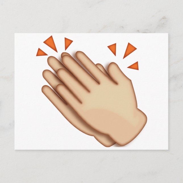 Carte Postale Mains applaudissantes - Emoji (Devant)