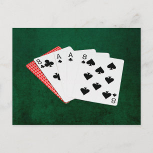 Carte Postale Mains de poker - Mains de l'homme mort