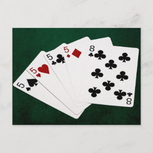 Carte Postale Mains de poker - Quatre d'un genre - Des vies et h