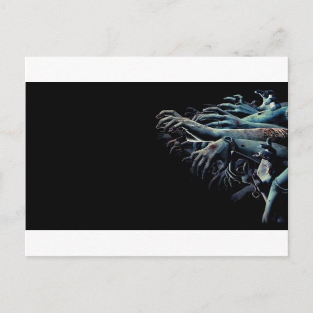 Carte Postale Mains de zombie (Devant)