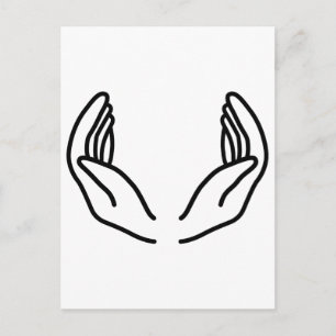 Carte Postale Mains découpées