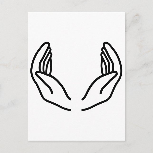 Carte Postale Mains découpées (Devant)