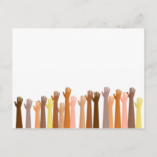 Carte Postale Mains élevées