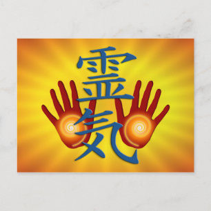 Carte Postale Mains Reiki