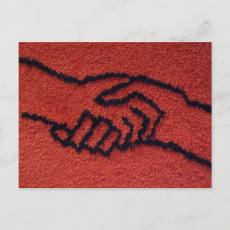 Carte Postale mains rouges