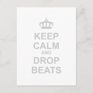 Carte Postale Maintenez Le Calme Et Déposez Les Beats - DJ Disk