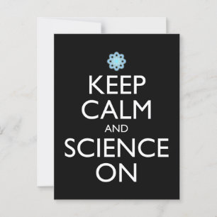 Carte Postale Maintenez Le Calme Et La Science Sur