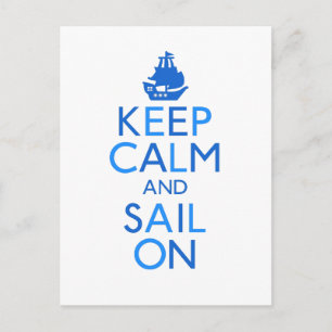 Carte Postale Maintenez le calme et naviguez